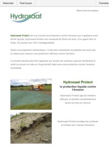 Hydrosaat Protect Newsletter