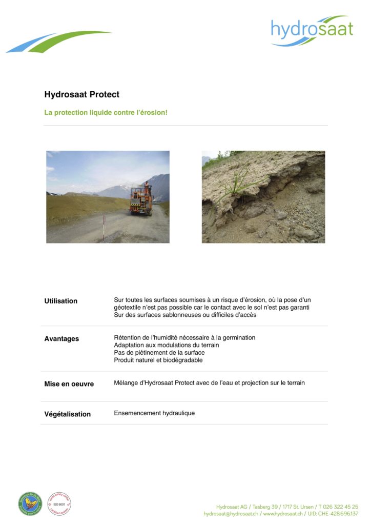 Hydrosaat Protect - protection liquide contre l'érosion