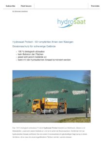 Hydrosaat Protect - Flüssiger Erosionsschutz