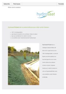 Hydrosaat Protect - protection liquide contre l'érosion de surface